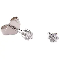 GLIZZ GL8158 Damen-Ohrringe 585 Weißgold Diamant-Ohrstecker 0,1 Karat