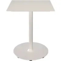 Houe - Pico Gartentisch, 60 x 60 cm, Gestell rund, muted white