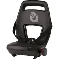 Qibbel Kindersitz für Hinten Qibbel 6+ Junior mit Fußstützen, Sicherheitsgurt und Schutzplatte - Schwarz/Schwarz