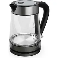 Tesla KT300X, 1,7 l, 2200 W, Edelstahl, Transparent, Glas, Edelstahl, Wasserstandsanzeige, Überhitzungsschutz