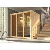 Weka Sauna "Kemi Panorama" 7,5 kW Bio-Ofen mit ext. Steuerung