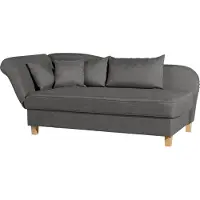 Max Winzer Recamiere mit Armteil links klappbar Selma - Flachgewebe anthrazit - Maße: 190 / 210 x 88 x 82 cm