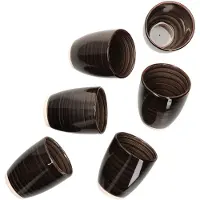 MamboCat 6er Set Coffeeblack Kaffeebecher schwarz OHNE Henkel - 24326250