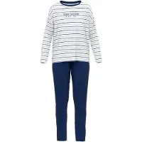 Tom Tailor Pyjama "Zaria" 2 gestreiftes Oberteil, mit Rundhalsausschnitt und langem Arm