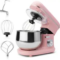 Clatronic Küchenmaschine 1100W | Knetmaschine 5L | inkl. Knethaken, Rührhaken und Schneebsen | robustes Spezialgetriebe | Teigmaschine KM 3711 pink