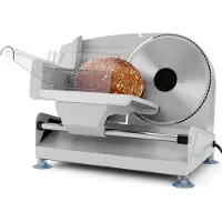 Clatronic Allesschneider mit Ø 190 mm Edelstahlmesser | elektrische Brotschneidemaschine mit stufenlos einstellbarer Schnittstärke (0–15 mm) | MA 3585