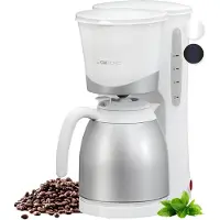 Clatronic Kaffeemaschine mit Thermoskanne | für 8-10 Tassen Kaffee | Filterkaffeemaschine | 1 Liter | Filterkaffeemaschine | KA 3327 weiß