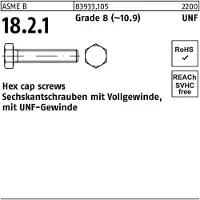 Industrial Quality Supplies Sechskantschraube R 83933 m.UNF-Gewinde VG 3/8 x 1/2 Grade 8 (10.9)