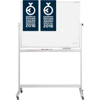 MAGNETOPLAN Whiteboard, mobil, emailliert, H 900 x B 1200 mm