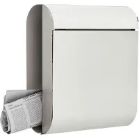 Burg wachter Briefkasten "COSMO 3765 Ni", aus Edelstahl, mit Zeitungsfach