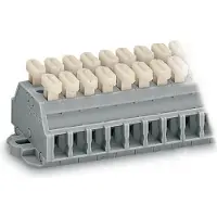 Wago 261-431/341-000 2-Leiter-Klemmenleiste,beidseitig mit Drückern,mit Befestigungsflanschen,grau 261431341000 - 25 Stück