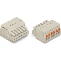 Wago 2734-106/033-000 1-Leiter-Federleiste,Drücker,Push-in CAGE CLAMP,lichtgrau 2734106033000 - 50 Stück