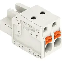 Wago 2721-120/026-000 1-Leiter-Federleiste,Drücker,Push-in CAGE CLAMP,lichtgrau 2721120026000 - 10 Stück