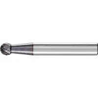 PFERD TOOLS Hartmetall Frässtift Kugel KUD Ø 06x05mm Schaft-Ø 6mm Z3P universal mittel kreuzverzahnt HICOAT