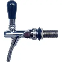 Ich-zapfe Zapfhahn, Bierzapfhahn, Schankhahn, Kolbenschankhahn - selbstschließend, verchromt, 7 mm Ausführung, 55 mm