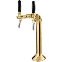 Ich-zapfe Schanksäule, Bierzapfsäule - Goldfarben, 2-leitig, elegant