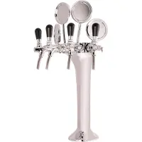 Ich-zapfe Komplett Set - Schanksäule Chrom, 4-leitig, elegant, "Topp-Qualität."