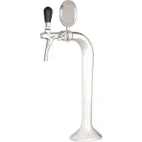 Ich-zapfe Komplett Set - Schanksäule Chrom, 1-leitig, elegant, "Topp-Qualität."