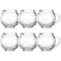 Ich-zapfe Bierglas 6er Set, Fussball Bierkanne - 0,3 Liter
