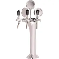 Ich-zapfe Komplett Set - Schanksäule Chrom, 3-leitig, elegant, "Topp-Qualität."