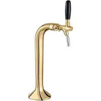 Ich-zapfe Schanksäule goldfarben 1-leitig, elegant, "Topp-Qualität." (Paketpreis)