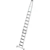 MUNK Günzburger Steigtechnik MUNK Stufen- Glasreinigerleiter 2-teilig mit clip-step R13 und nivello Traverse 5+7 Stufen