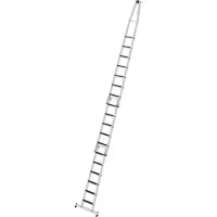 MUNK Günzburger Steigtechnik Stufen- Glasreinigerleiter 3-teilig mit clip-step R13 und nivello Traverse 6+5+7 Stufen