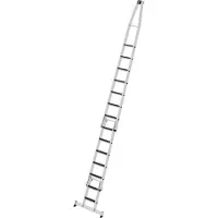 MUNK Günzburger Steigtechnik MUNK Stufen- Glasreinigerleiter 4-teilig mit clip-step R13 und nivello Traverse 2/6+5+7 Stufen