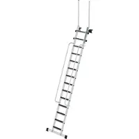 Munk Geschossleiter 4,5m AH mit Clip-Step R13 und Handlauf 14 Stufen