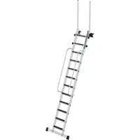 MUNK Günzburger Steigtechnik MUNK Geschossleiter 4,0m AH mit Clip-Step R13 und Handlauf 12 Stufen