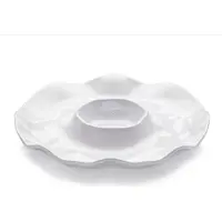 Ich-zapfe Ruffle Round Chip & Dip Platte 4er Set, 40,6 cm