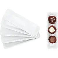 MamboCat 6x Pur Pappteller aus Porzellan 25,7x7,5cm weiß Servier-Teller Wurst Pralinen