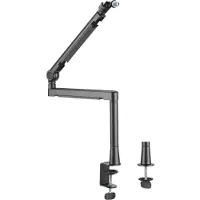 Logilink Professional Studio Microphone Boom Arm Stand, aluminum, black