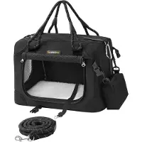 Feandrea Hundebox faltbar, klassisch schwarz, S-Größe