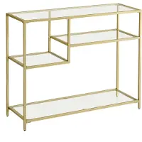 Vasagle Konsolentisch aus Glas und Metall LGT022A61