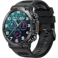 EKO , Sport Touchscreen Connected Watch 5.0 mit Diebstahlsicherung, Schwarz