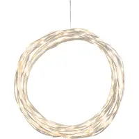 Konstsmide - LED Dekoration, variabel als Lichterkranz / Lichtergirlande, weiß, 240 warm weiße Dioden, 24V Außentrafo, weißes Kabel ; 3365-100