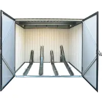 Duramax Fahrradbox aus Stahlblech für 4 Räder