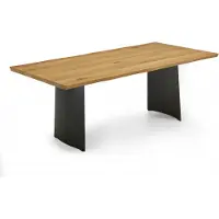 NIEHOFF SITZMÖBEL Tree-Top Tisch Hohlwangengestell Eisen Schwarz geölt Platte 40mm