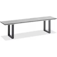 Niehoff - Gartenbank Nemo - HPL HPL Zement 160 x 40 cm Aluminium Anthrazit