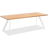 Niehoff Noah Tisch Stativprofil Aluminium/Teak Massivholz
