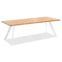 Niehoff Noah Tisch Stativprofil Aluminium/Teak Massivholz