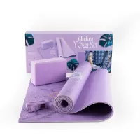 Myga Yogamatte mit Block und Riemen