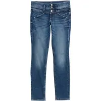 Tom Tailor Slim-fit-Jeans "Alexa Slim" mit Knopfleiste und dekorativ gesteppter Passe