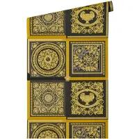 Versace Vliestapete "Wallpaper 5 Design Patchwork" abstrakt gemustert leicht glänzend leicht strukturiert auffallende Fliesen-Tapete Tapeten Wohnzimmer Schlafzimmer Küche Optik