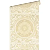 Versace Vliestapete "Wallpaper 5 Floral Design" abstrakt gemustert leicht glänzend leicht strukturiert Designertapete auffallende Fliesen-Tapete Tapeten Wohnzimmer modern