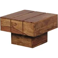 Massivart Couchtisch Sheesham massiv gebeizt 44 x 30 cm - ELIN
