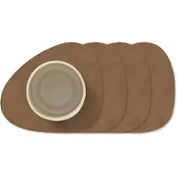 Lind DNA Untersetzer Glass Mat Curve Nupo Brown (4er Set)