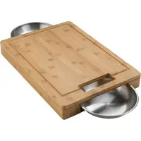 Napoleon PRO Schneidebrett mit 2 Edelstahlschalen Grill