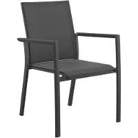 OUTLIV. Lucca Stapelsessel Aluminium/Textilene Dunkelgrau FAJ20011C-7low back